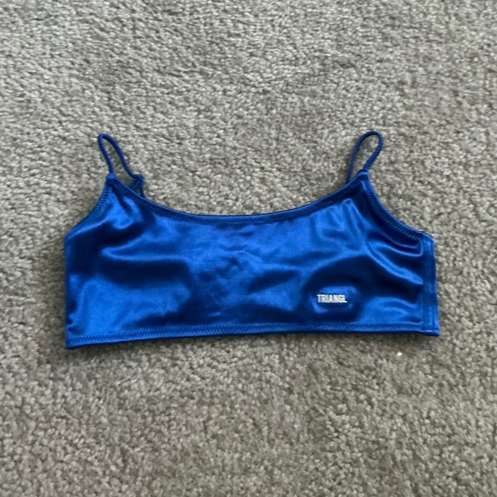 Triangl Shiny Blue Swim Top